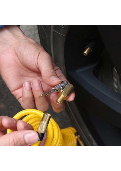 2 Adet Tarzı Pirinç 8mm Adaptör Araba Oto Lastik Tekerlek Lastik Hava Chuck Şişirme Pompası Vana Klip Kelepçe Konnektör Adaptörü Lastik Tamir Araçları Accessor (Yurt Dışından)