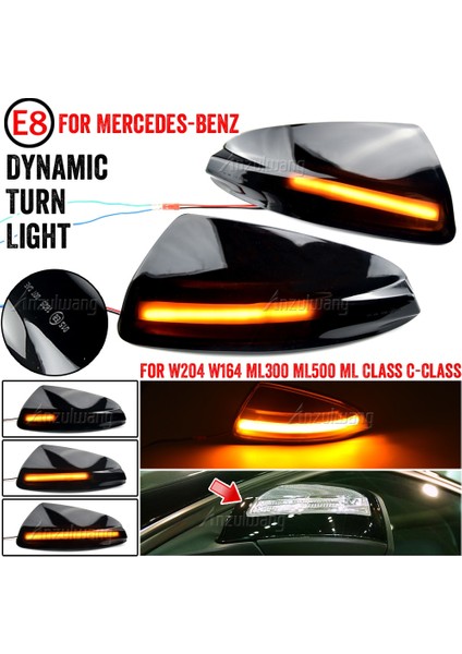 Mercedes Benz C Class W Viano Vito W639 Için LED Dinamik Dönüş Sinyali Işık Yan Ayna Göstergesi Flaşör (Yurt Dışından)