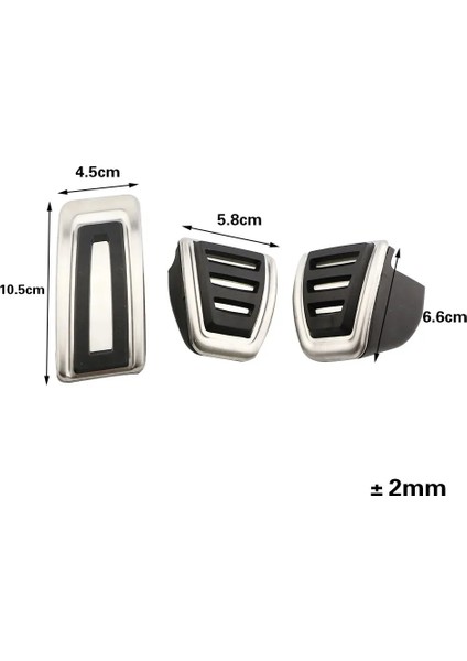 Dinlenmeden mt At mt Araba Pedalı Kapağı Volkswagen Vw Tiguan Mk2 Allspace Gaz Fren Pedalları Ayak Dinlenme Pedleri Carmilla (Yurt Dışından)