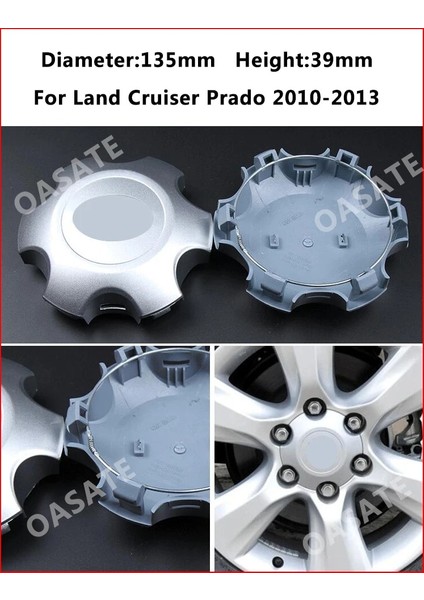 Diğer Modeller Tarzı Toyota Land Cruiser Prad Tx Vx 4.0l Logolu Çiviler Için Alaşım Jant Merkezi Hub Cap Jant Kapakları (Yurt Dışından)