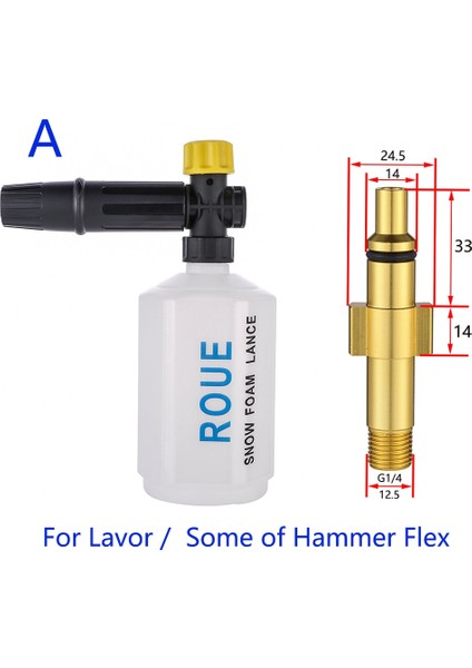 Lavor Sterwins Stili Için Araba Köpük Yıkama Kar Köpüğü Mızrak Köpük Nozulu Köpük Topu Köpük Jeneratörüdaewoo Hammer Karcher Huter Makita Yüksek Basınçlı Yıkayıcı (Yurt Dışından)