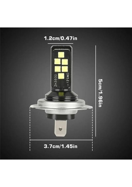 H7 Stili 6000K Soğuk Beyaz 1 Adet H4 H7 LED Sis Ampulleri Araba H7 H4 Combo LED Far Kiti Ampuller Yüksek Düşük Işın 60W Lm 6000K Kiti Araba Far Ampul (Yurt Dışından)