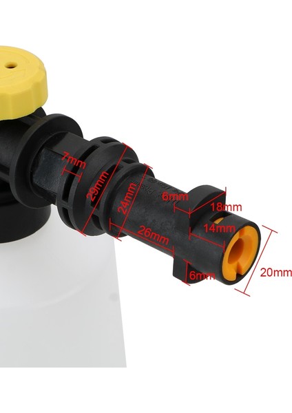 Araba Sabun Köpük Jeneratörü Karcher K2 K3 K4 K5 K6 K7 Yüksek Basınçlı Yıkayıcılar Ayarlanabilir Püskürtme Memesi 750 ml Kar Köpük Lance Aracı (Yurt Dışından)