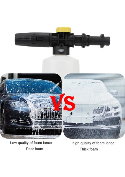 Araba Sabun Köpük Jeneratörü Karcher K2 K3 K4 K5 K6 K7 Yüksek Basınçlı Yıkayıcılar Ayarlanabilir Püskürtme Memesi 750 ml Kar Köpük Lance Aracı (Yurt Dışından)
