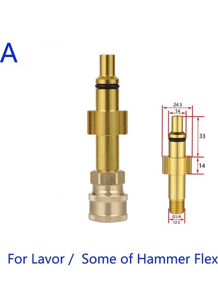 Renksiz Stil Basınçlı Yıkayıcı Hızlı Bağlantı "püskürtme Tabancası Değnek Lance Bayonet Adaptörüne" Karcher Için Hızlı Bağlantı Kesme Serbest Bırakma Tertibatı (Yurt Dışından)