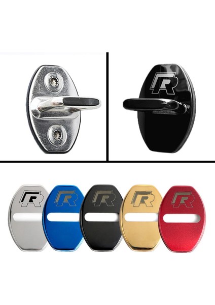 Glod R Tarzı Araba Kapı Kilidi Kapağı Amblemler Durumda Kapı Kilidi Amortisörler Volkswagen Polo Sedan Damper Vw Golf Touareg Kapı Çarpma Araba Aksesuarları (Yurt Dışından)