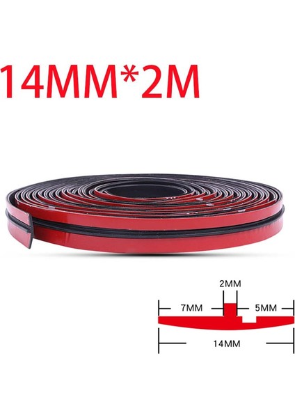 14MMX2M Stili Araba Ön Cam Contası Kauçuk Şerit Oto Çatı Pencere Kenar Sticker Gürültüye Dayanıklı Ses Yalıtımı Araba Su Geçirmez Toz Geçirmez Hava Şeridi (Yurt Dışından)