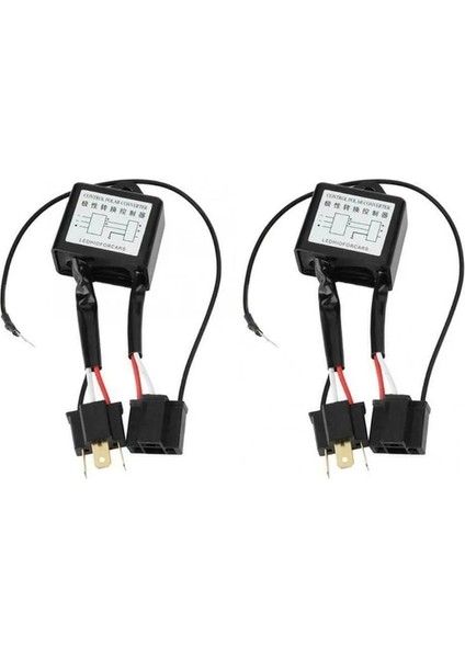 H4 Stili 2 x LED Polarite Dönüştürücü Negatif Anahtar Kablo Demeti Adaptörü H4 Xenon Lamba Araba LED Yük Direnci Ters Polarite Dönüştürücüler (Yurt Dışından)
