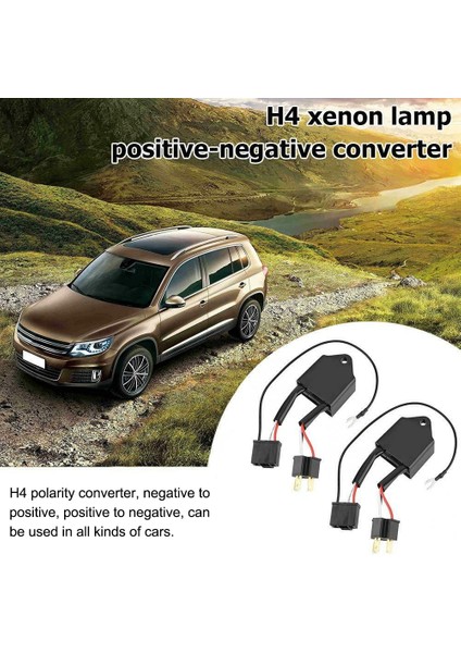 H4 Stili 2 x LED Polarite Dönüştürücü Negatif Anahtar Kablo Demeti Adaptörü H4 Xenon Lamba Araba LED Yük Direnci Ters Polarite Dönüştürücüler (Yurt Dışından) fiyatları