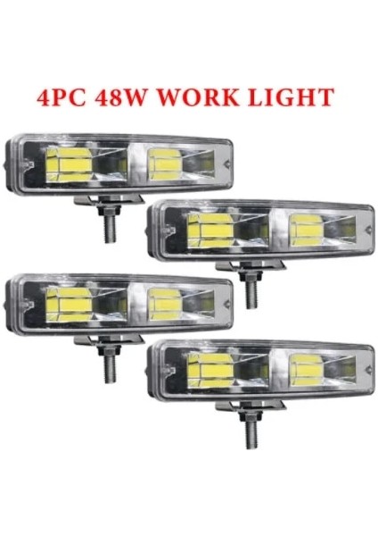 48W Çalışma Işığı 4 Adet Stil V 54W Çalışma Işığı LED Bar LED Lightbar Kamyon Traktör Suv Için LED 18SMD 4x4 Araba LED Farlar Aydınlatma Spot Çalışma Çubuğu (Yurt Dışından)