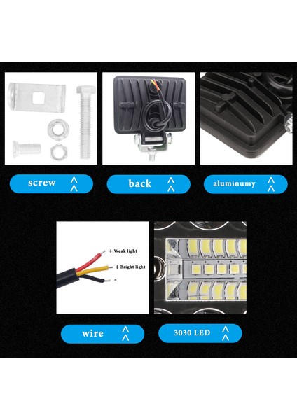 48W Çalışma Işığı 4 Adet Stil V 54W Çalışma Işığı LED Bar LED Lightbar Kamyon Traktör Suv Için LED 18SMD 4x4 Araba LED Farlar Aydınlatma Spot Çalışma Çubuğu (Yurt Dışından) modelleri