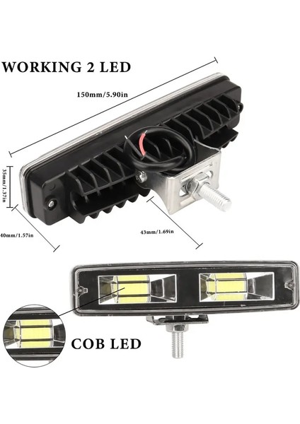 48W Çalışma Işığı 4 Adet Stil V 54W Çalışma Işığı LED Bar LED Lightbar Kamyon Traktör Suv Için LED 18SMD 4x4 Araba LED Farlar Aydınlatma Spot Çalışma Çubuğu (Yurt Dışından) fırsatları