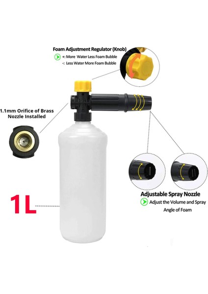 Hızlı Tak Tarzı Roue Kar Köpük Lance Basınçlı Yıkayıcı Köpük Jeneratörü Yıkama Püskürtme Tabancası Köpük Adaptörü Karcher Parkside Huter Bosch (Yurt Dışından)