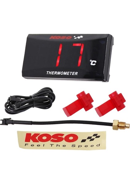 Redwatertempmeter Stili Koso Mini Su Sıcaklık Ölçer Xmax Nmax Cb B500X Sıcaklık Sensörü Adaptörü Scooter Yarış Motosiklet Aksesuarları (Yurt Dışından)