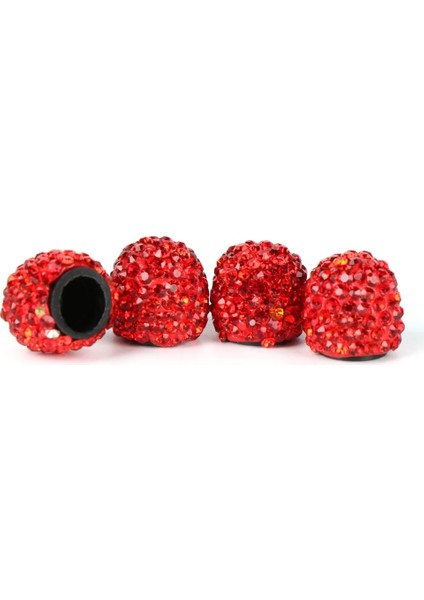 Stil 1-Kırmızı Stil Rystal Araba Lastik Valf Kapakları Elmas G Toz Geçirmez Tekerlek Valf Kapağı Araç Bling Araba Charms Dekor Oto Aksesuarları (Yurt Dışından)