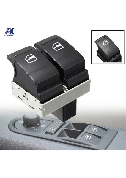 Araba Aksesuarları Elektrikli Kapı Pencere Çift Anahtar Düğmesi Kontrol Sürücü Tarafı Vw Transporter Caravelle 7EA9B9 (Yurt Dışından)