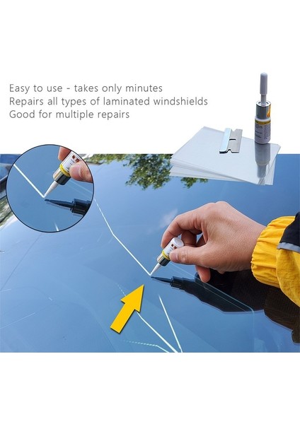 Beyaz Stil Dıy Oto Ön Cam Onarım Aracı Dıy Araba Pencere Onarım Araçları Pencere Camı Kür Tutkalı Oto Araba Camı Çizik Çatlak Geri Yükleme Kiti (Yurt Dışından) modelleri