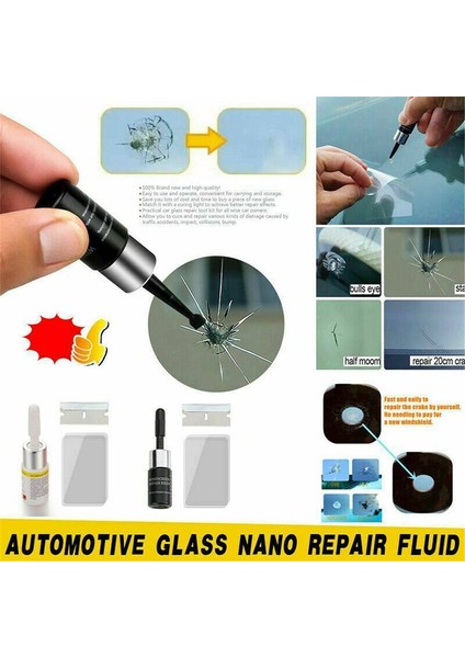 Otomotiv Camı Nano Onarım Sıvısı Çözümü Ön Cam Onarımı Oto Camı Onarım Sıvısı Tutkalı (Yurt Dışından) fırsatları