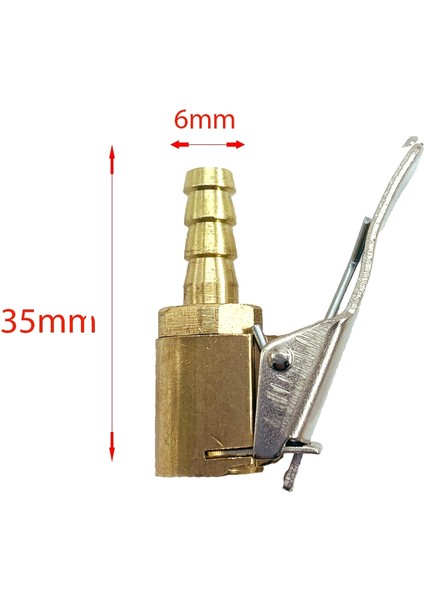 6mm Tarzı Vana Taşınabilir Şişme Pompa Araba Lastiği Için Hava Chuck Şişirme Pompası Vana Konektörü Klipsli Adaptör Pirinç Lastik Tamir Araçları (Yurt Dışından)