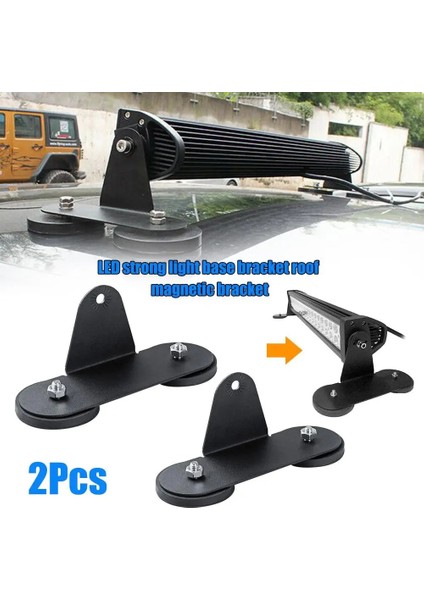 Ar Çatı Led'i Güçlü Işık Tabanı Braketi Montajı Suv Bar Kamyon Modifikasyonu Için Manyetik Tutucu Oto Dış Aksesuarlar (Yurt Dışından)