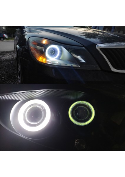 80 mm ve Pc Kapak Stili Cob LED Far Angel Eyes Ampul Halo Halka Lamba Araba Gündüz Çalışan Işık Drl Sis Lambası Dc 12V Şekillendirici Işık Dekoratif Işıklar (Yurt Dışından) indirimleri