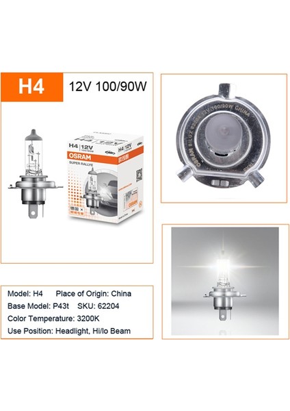 H3 12V 100W 1pc Osram H1 H3 H4 H7 Halojen Lambalar Sarı 3200K 100W Yüksek Kısa Far Araba Far Ampulü Iç Sis Lambası Evrensel 12V Orijinal 1 Adet (Yurt Dışından) fırsatları