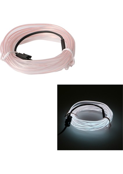 Beyaz Stil Beyaz Sıcak Satış Araba Iç Aydınlatma LED Şerit Dekorasyon Garland Tel Halat Tüp Hattı USB Sürücülü Esnek Neon Işık (Yurt Dışından)