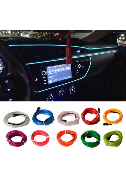 Beyaz Stil Beyaz Sıcak Satış Araba Iç Aydınlatma LED Şerit Dekorasyon Garland Tel Halat Tüp Hattı USB Sürücülü Esnek Neon Işık (Yurt Dışından) modelleri