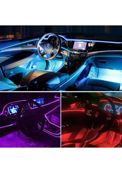 Beyaz Stil Beyaz Sıcak Satış Araba Iç Aydınlatma LED Şerit Dekorasyon Garland Tel Halat Tüp Hattı USB Sürücülü Esnek Neon Işık (Yurt Dışından) indirimleri