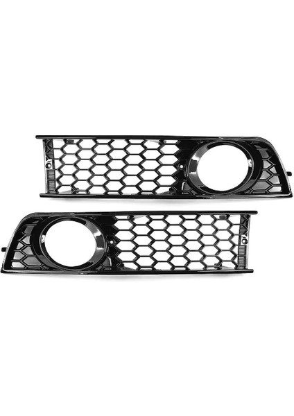 Xiyu Shop 1 Çift Tarzı 1 Çift Araba Ön Taraf Petek Örgü Sis Işık Lambası Grille Emme Kapak Grille Audi A4 B6 Sis Işık Izgara Tampon (Yurt Dışından)