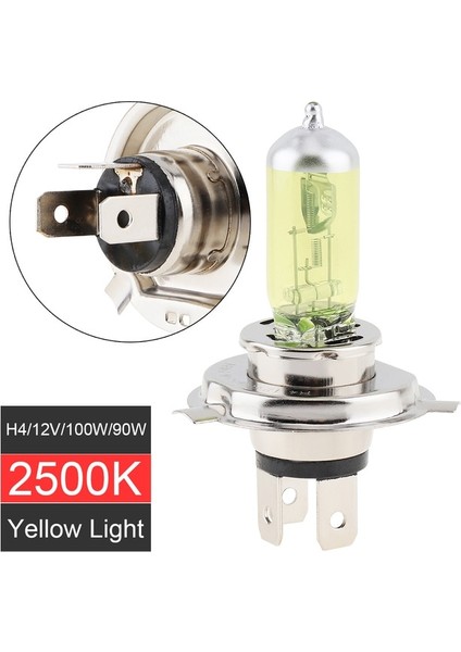 H4 100 2500K Sarı Halojen Lambalar 12V H1 H3 Hk Sarı Işık Süper Parlak Otomatik Ön Far Sis Ampulü Araba Işık Kaynağı Otopark (Yurt Dışından)