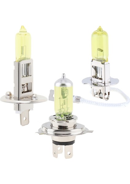 H4 100 2500K Sarı Halojen Lambalar 12V H1 H3 Hk Sarı Işık Süper Parlak Otomatik Ön Far Sis Ampulü Araba Işık Kaynağı Otopark (Yurt Dışından)