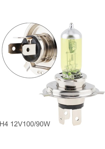H4 100 2500K Sarı Halojen Lambalar 12V H1 H3 Hk Sarı Işık Süper Parlak Otomatik Ön Far Sis Ampulü Araba Işık Kaynağı Otopark (Yurt Dışından)