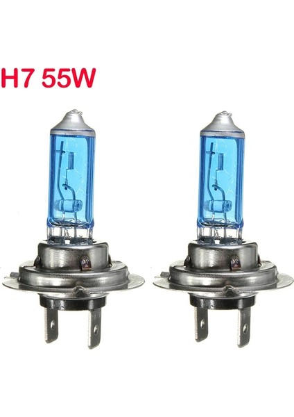 H7 Stili 55W 2 Adet H7 55W 100W 12V 6000K Halojen Ampul Araba Far Beyaz Işık Kuvars Cam Lamba Ampulleri Otomotiv Farlar (Yurt Dışından)