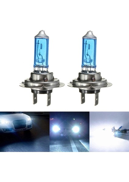 H7 Stili 55W 2 Adet H7 55W 100W 12V 6000K Halojen Ampul Araba Far Beyaz Işık Kuvars Cam Lamba Ampulleri Otomotiv Farlar (Yurt Dışından)