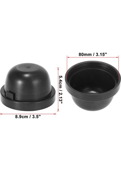 Xiyu Shop 2 Adet 80MM Tarzı Uxcell mm Dia Rubber Housing Seal Cap Dust Cover For Car LED Hıd Headlight Lamp (Yurt Dışından)