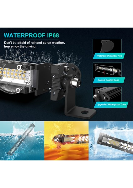 Kombo -12IN-W Stili Naoevo Ince LED Işık Çubuğu W Taşkın Spot Combo Drl Kamyon Suv Atv Traktör Tekne Için Çalışan Işık Offroad LED Bar 12V 24V (Yurt Dışından) modelleri