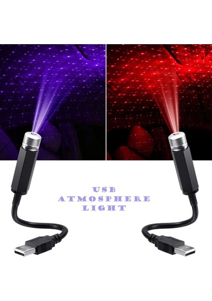 Mor Romantik LED Yıldızlı Gökyüzü Gece Lambası 5V USB Powered Galaxy Star Projektör Lambası Araba Çatı Ev Odası Tavan Dekor Için Tak ve Çalıştır (Yurt Dışından)