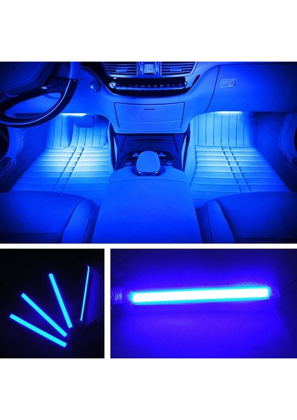 2x9 Pembe LED Bar Araba Iç Arka Işık Ortam Ruh Hali Ayak Işığı Çakmak ile Dekoratif Atmosfer Lambası Oto Aksesuarları 12V (Yurt Dışından)