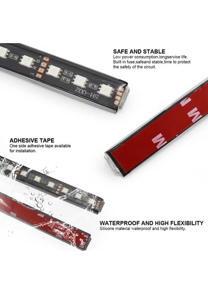 2x9 Pembe LED Bar Araba Iç Arka Işık Ortam Ruh Hali Ayak Işığı Çakmak ile Dekoratif Atmosfer Lambası Oto Aksesuarları 12V (Yurt Dışından)