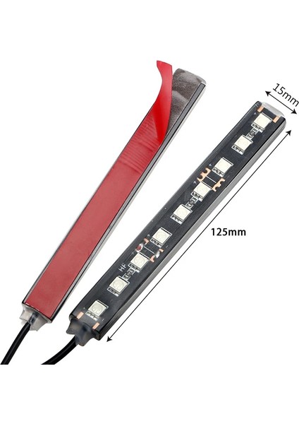 2x9 Pembe LED Bar Araba Iç Arka Işık Ortam Ruh Hali Ayak Işığı Çakmak ile Dekoratif Atmosfer Lambası Oto Aksesuarları 12V (Yurt Dışından)