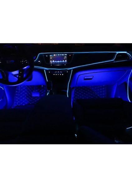 2 Milyon Stili Mor M Araba Iç LED Dekoratif Lamba El Kablolama Neon Şerit Otomatik Dıy Esnek Ortam Işığı USB Parti Atmosfer Diyodu (Yurt Dışından)