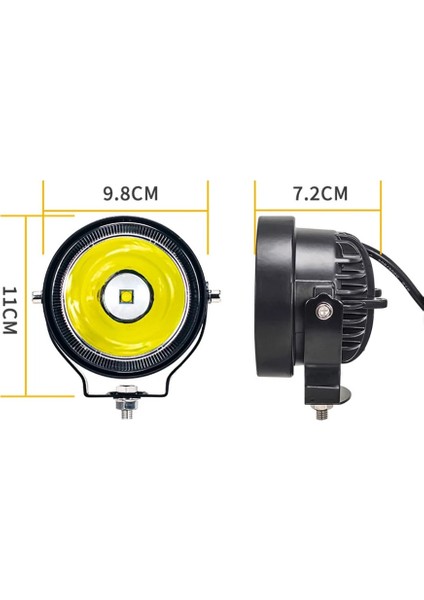 Sarı Sel Tarzı Süper Parlak 4 Inç Beyaz Sarı LED Çalışma Kafası Sis Sürüş Işık Araba Suv Kamyon Atv Utv Için (Yurt Dışından) indirimleri