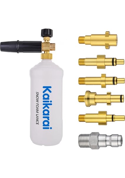 Beyaz Stil Metal Adaptör Köpük Memesi Köpük Tabancası Nilfisk Stihl Karcher Bosche Zanaatkar Kew Gerni Ar M22 Için Yüksek Basınçlı Sabun Köpürtücü (Yurt Dışından)