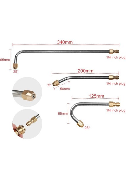 Mavi Stil 6 Boyutlu Araba Yıkayıcı Metal Jet Lance Su Tabancası Uzatma Temizleyici Ataşmanı G Yüksek Basınçlı Yıkayıcılar Için Açılı Lance (Yurt Dışından) modelleri