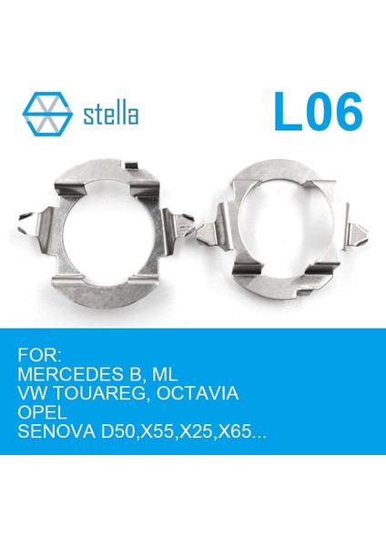 Stella H7 LED Far Tutucularadaptörler Lamba Tabanı Mercedes B, ml Için Vw Touareg, Octavıasenova D50,X Için Opel Için.. (Yurt Dışından)