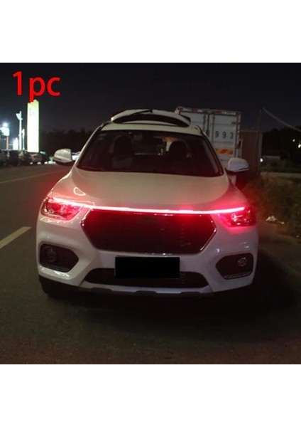 Kırmızı Nicarda LED Araba Kaput Işık Şeridi Geçişli Tip Oto Modifiye Far Kesilebilir Dekoratif Lamba Araba Gündüz Farları (Yurt Dışından)