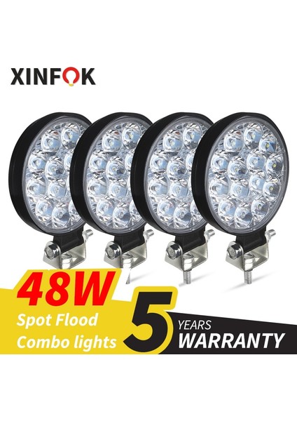 42W 4 Adet Tarzı Araba LED Çalışma Işığı Md 27 Watt 48 Watt Dc Volt Parlak Sel Spotları Kamyon 4x4 4WD (Yurt Dışından) fırsatları