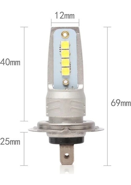 H1 Stili 6000K 2 Adet H7 H4 LED Araba Far H1 H8 H9 H Hb Oto Sis Lambasık 8000K Lm 80W 12V Canbus Lambaları (Yurt Dışından)