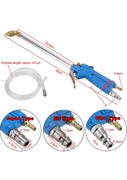 Ab Tipi Stili Motor Su Tabancası Pnömatik Temizleme Aracı Araba Su Temizleme Tabancası 40CM Yüksek Basınçlı Pnömatik Aracı Araba Motor Yağı Temizleyici Aracı (Yurt Dışından)